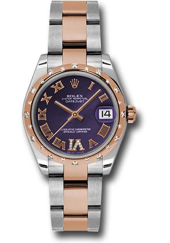 Rolex Datejust 31 Purple Diamond Roman Vi Roman Oyster 178341 watch