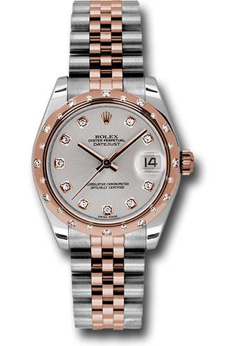 Rolex Datejust 31 Silver Diamond Everose Gold 178341 watch