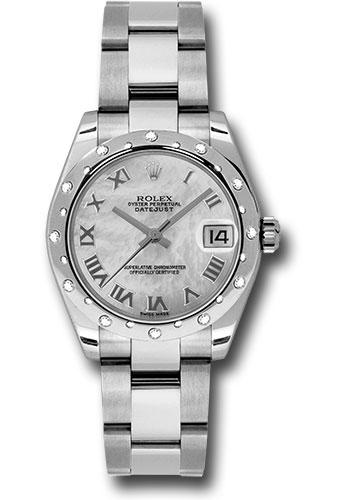 Pre-owned Rolex Steel and White — 178344