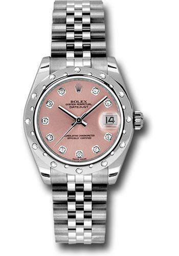 Pre-owned Rolex Steel and White — 178344