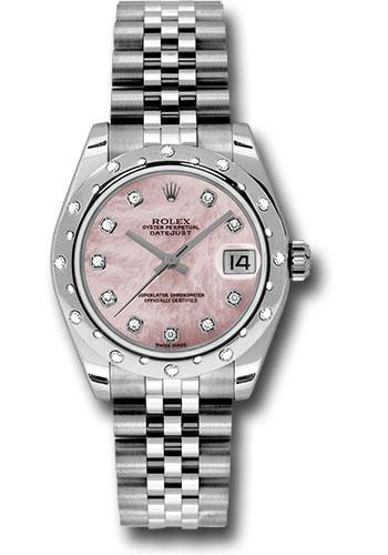 Pre-owned Rolex Steel and White — 178344