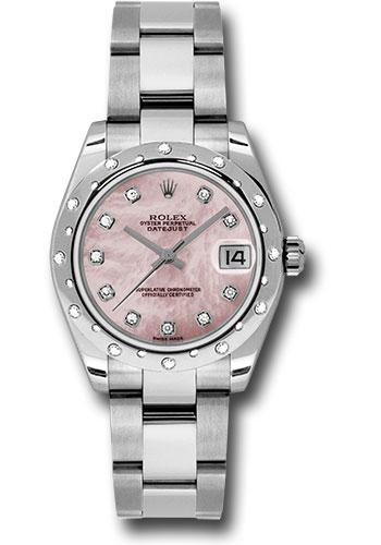 Pre-owned Rolex Steel and White — 178344
