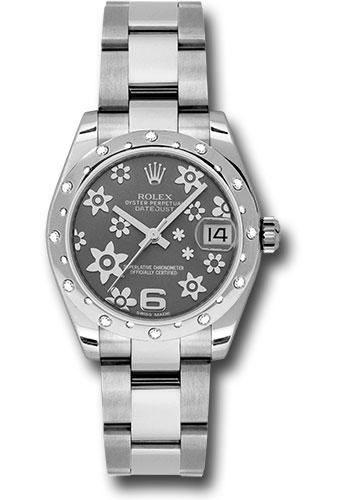 Pre-owned Rolex Steel and White — 178344