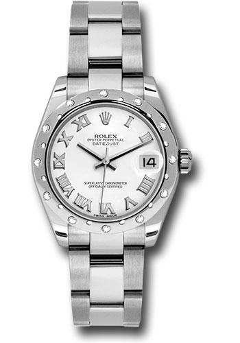 Pre-owned Rolex Steel and White — 178344