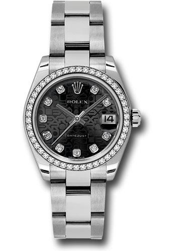 Rolex Datejust 31 Black Jubilee Diamond Oyster 178384 watch