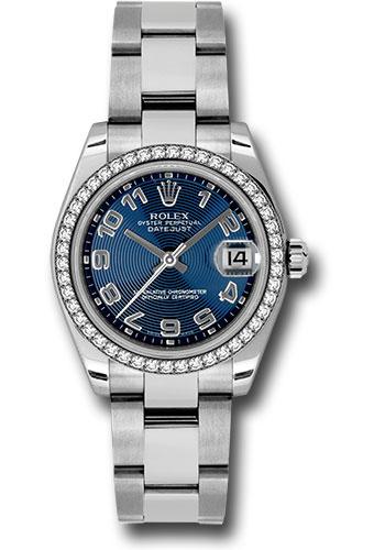 Rolex Datejust 31 Arabic Dial White Gold Blue Concentric Arabic 178384 watch