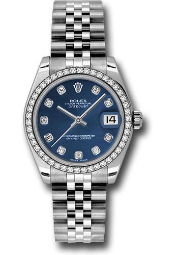 Rolex Datejust 31 Blue Diamond White Gold Jubilee 178384 watch
