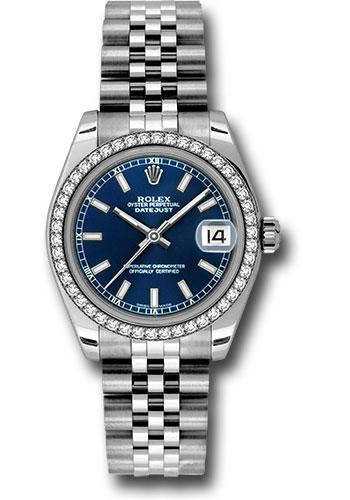 Rolex Datejust 31 Blue Index White Gold Jubilee 178384 watch