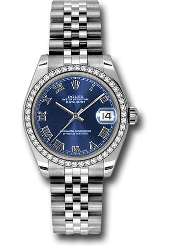 Rolex Datejust 31 Blue Roman White Gold Jubilee 178384 watch