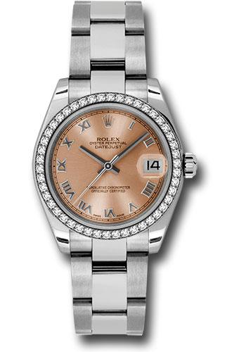 Rolex Datejust 31 Pink Roman White Gold Oyster 178384 watch
