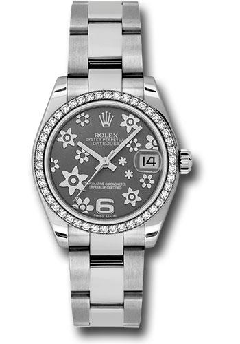 Rolex Datejust 31 Floral Motif White Gold Oyster 178384 watch