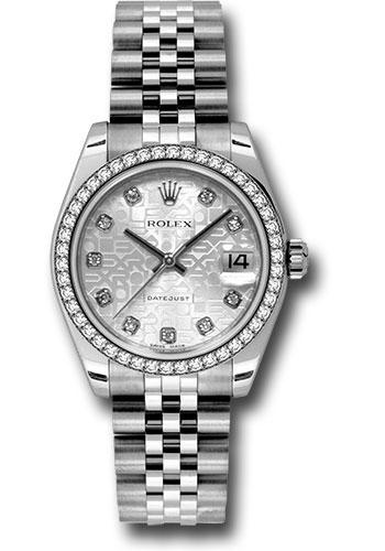 Rolex Datejust 31 Silver Jubilee Diamond White Gold 178384 watch