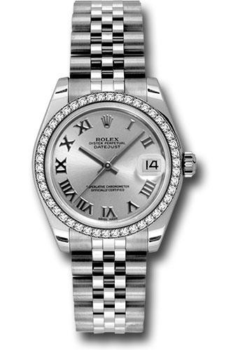 Rolex Datejust 31 Silver Roman White Gold Jubilee 178384 watch