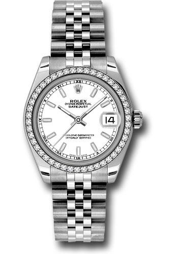 Rolex Datejust 31 White Index White Gold Jubilee 178384 watch
