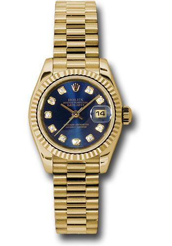 Pre-owned Rolex Yellow Gold Lady-Datejust — 179178