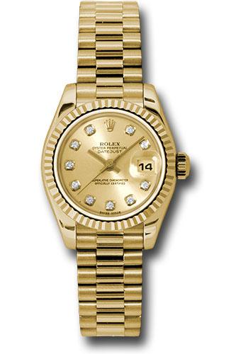 Pre-owned Rolex Yellow Gold Lady-Datejust — 179178