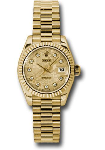Pre-owned Rolex Yellow Gold Lady-Datejust — 179178
