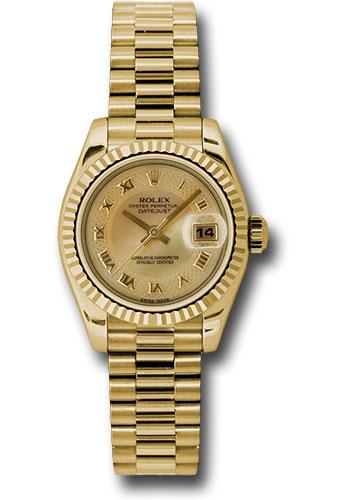 Pre-owned Rolex Yellow Gold Lady-Datejust — 179178