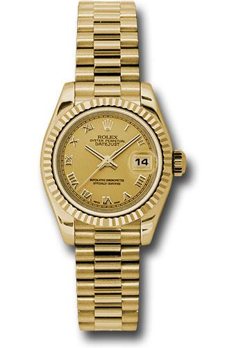 Pre-owned Rolex Yellow Gold Lady-Datejust — 179178