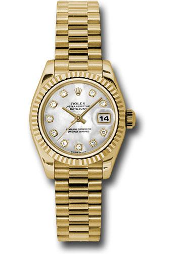 Pre-owned Rolex Yellow Gold Lady-Datejust — 179178