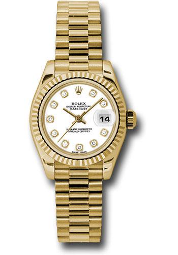 Pre-owned Rolex Yellow Gold Lady-Datejust — 179178