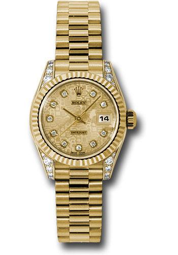 Pre-owned Rolex Yellow Gold Lady-Datejust — 179238