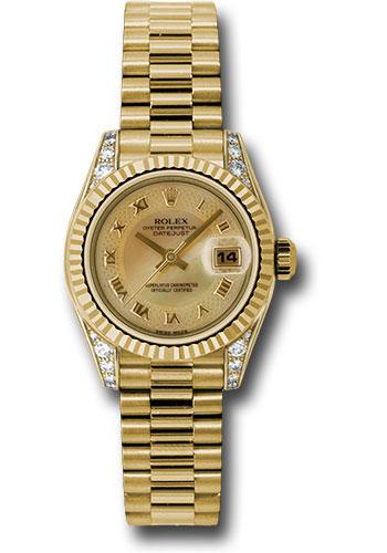 Pre-owned Rolex Yellow Gold Lady-Datejust — 179238