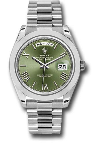 Pre-owned Rolex 950 Platinum Day-Date — 228206