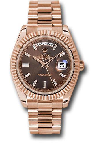Pre-owned Rolex Everose Gold Day-Date — 228235