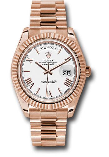 Pre-owned Rolex Everose Gold Day-Date — 228235