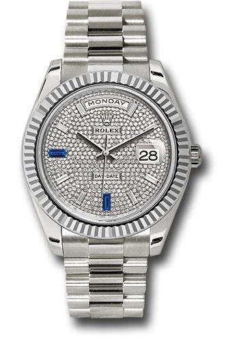 Pre-owned Rolex White Gold Day-Date — 228239