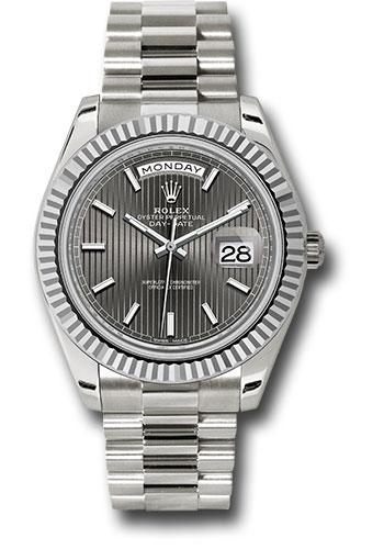 Pre-owned Rolex White Gold Day-Date — 228239