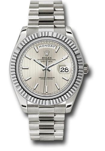 Pre-owned Rolex White Gold Day-Date — 228239