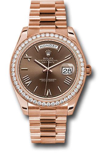 Pre-owned Rolex Everose Gold Day-Date — 228345RBR