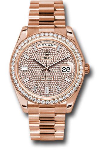 Pre-owned Rolex Everose Gold Day-Date — 228345RBR