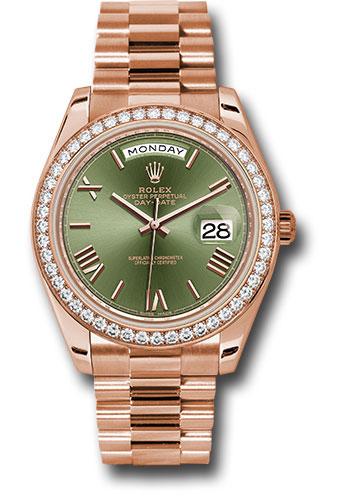 Pre-owned Rolex Everose Gold Day-Date — 228345RBR