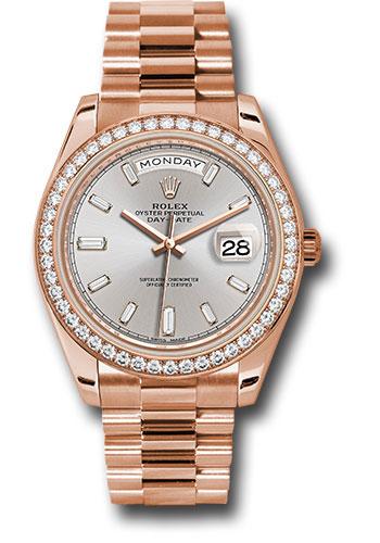Pre-owned Rolex Everose Gold Day-Date — 228345RBR