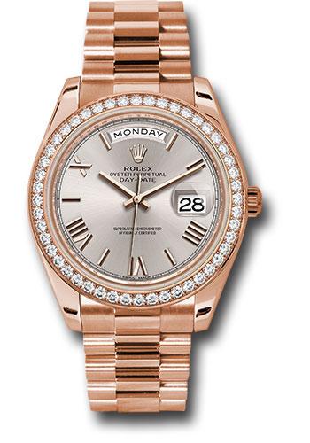 Pre-owned Rolex Everose Gold Day-Date — 228345RBR