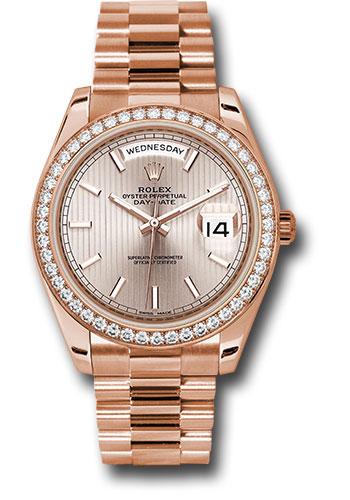 Pre-owned Rolex Everose Gold Day-Date — 228345RBR