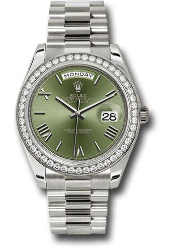 Pre-owned Rolex White Gold Day-Date — 228349RBR