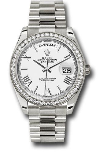 Pre-owned Rolex White Gold Day-Date — 228349RBR