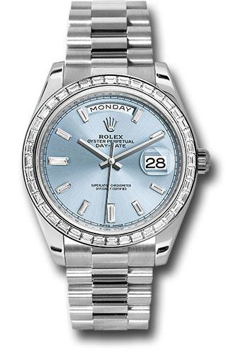 Pre-owned Rolex 950 Platinum Day-Date — 228396TBR
