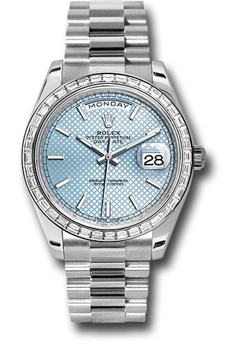 Pre-owned Rolex 950 Platinum Day-Date — 228396TBR