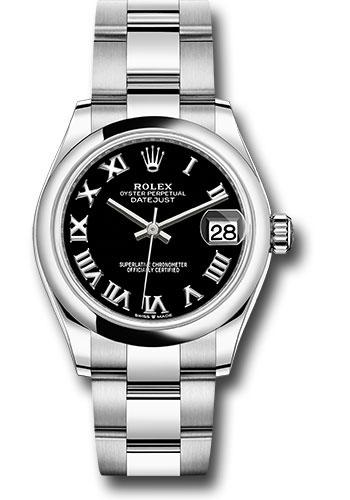 Rolex Datejust 31 Black Roman White Gold Oyster 278240 watch