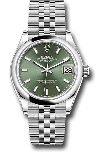 Pre-owned Rolex Steel and White — 278240