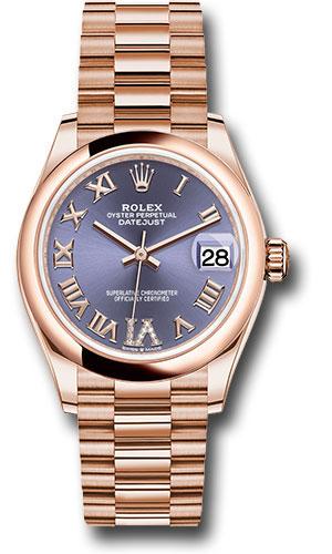 Rolex Datejust 31 Aubergine Diamond Six President 278245 watch