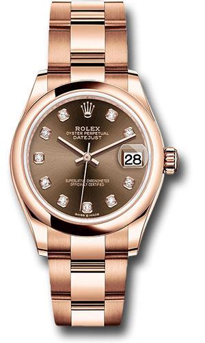Pre-owned Rolex Everose Gold Datejust — 278245