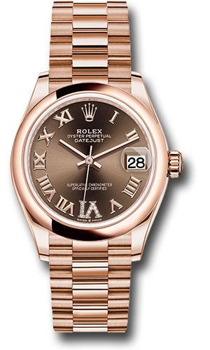 Rolex Datejust 31 Chocolate Diamond Six President 278245 watch