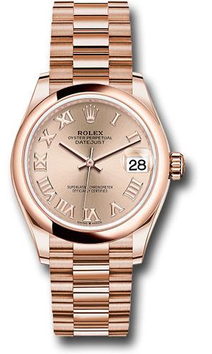 Rolex Datejust 31 Rose Roman Everose Gold President 278245 watch
