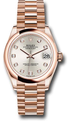 Rolex 278245 Datejust 31 Everose Silver Diamond President watch